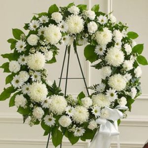 Special Blessings™ Standing Wreath- White