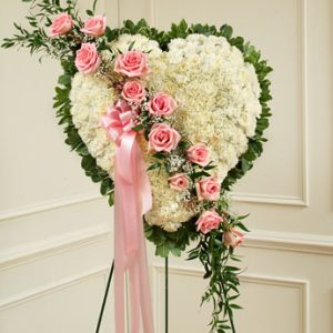 Always in My Heart Floral Heart Pink