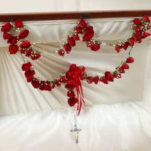 Large Rosary with Red Spray Roses