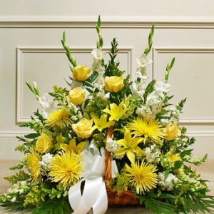 Thoughts and Prayers Fireside Basket Yellow