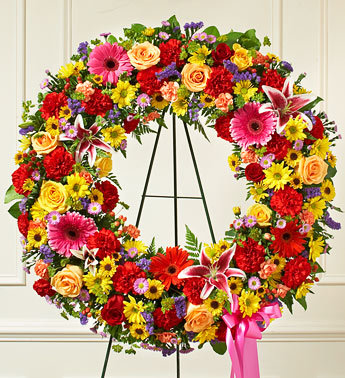 Serene Blessings Standing Wreath Bright