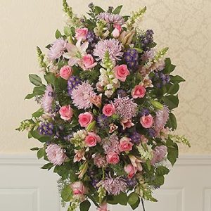Purple & Pink Standing Spray Tribute