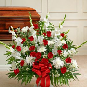 Heartfelt Tribute Floor Basket Arrangement